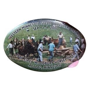 Western MN‎ Steam Threshers Reunion Button 2000 Vintage Farming Agriculture